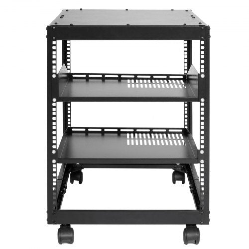 12U Open Frame Server Rack 2340 in Adjustable Depth Free Standing or Wall