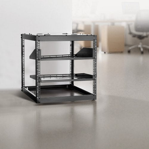 10U Open Frame Network Rack 23 in Depth Wall Mounted or Floor Standing