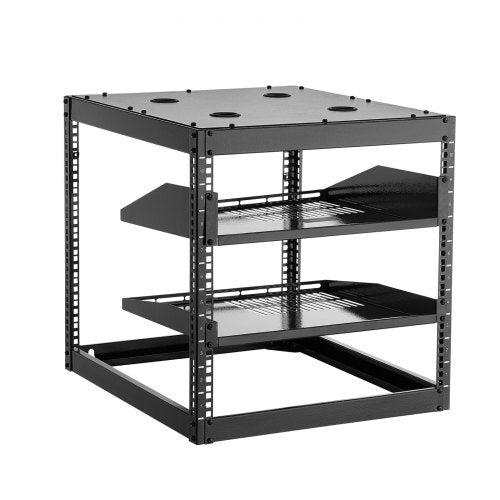 10U Open Frame Network Rack 23 in Depth Wall Mounted or Floor Standing