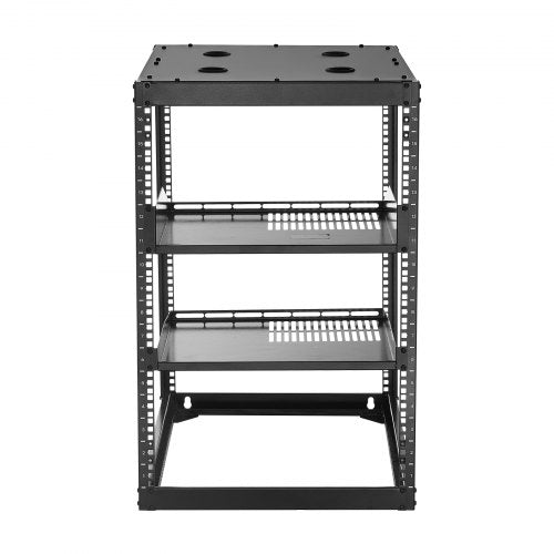 16U Open Frame Network Rack 23 in Depth Wall Mounted or Floor Standing