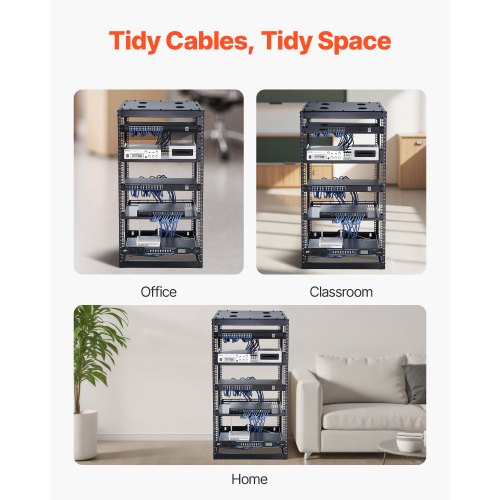 20U Open Frame Network Rack 23 in Depth Wall Mounted or Floor Standing