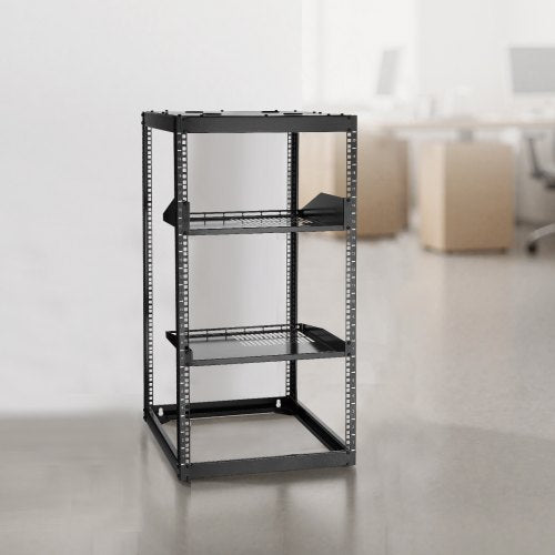 20U Open Frame Network Rack 23 in Depth Wall Mounted or Floor Standing