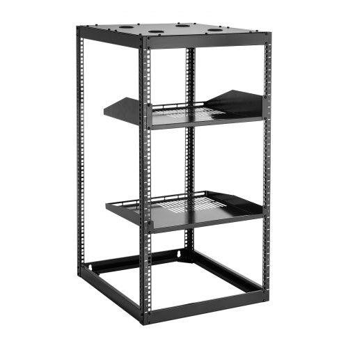 20U Open Frame Network Rack 23 in Depth Wall Mounted or Floor Standing