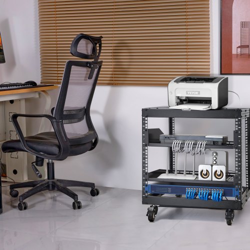 9U Open Frame Server Rack 2340 Adjustable Depth Free Standing or Wall