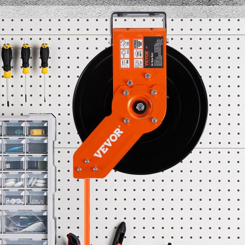 Retractable Air Hose Reel 38 IN x 50 FT Hybrid Air Hose Max 300PSI Air