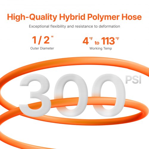 Retractable Air Hose Reel 1/2 IN x 50 FT Hybrid Air Hose Reel Max 300 PSI