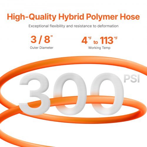 Retractable Air Hose Reel with Double Arms 38 IN x 65FT Hybrid Air Hose