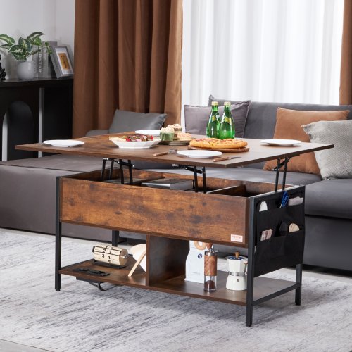 Lift Top Coffee Table 39.4 in Rectangle Coffee Table with Extra Storage