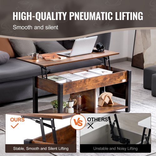 Lift Top Coffee Table 41.7 in Rectangle Coffee Table with Extra Storage