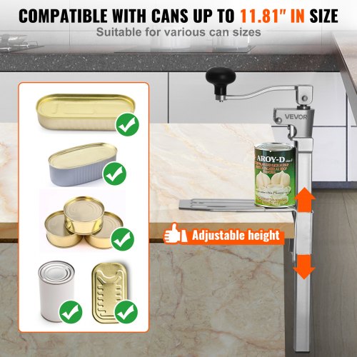 Commercial Can Opener HeavyDuty Manual Tabletop Cans Opener for Cans Up to 118 1