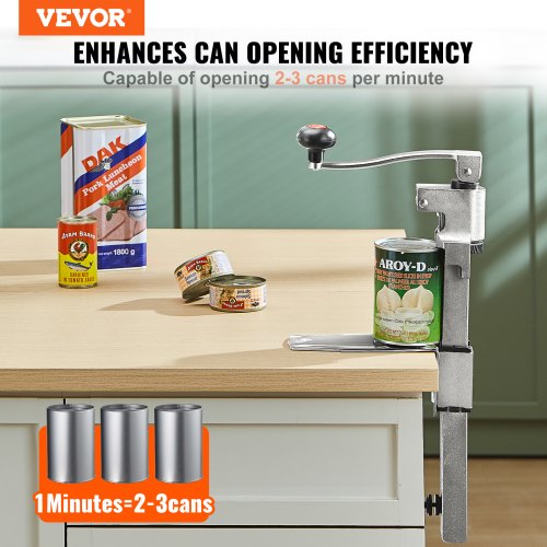 Manual Can Opener Sturdy Tabletop Can Opener for Big Cans Durable with Stand