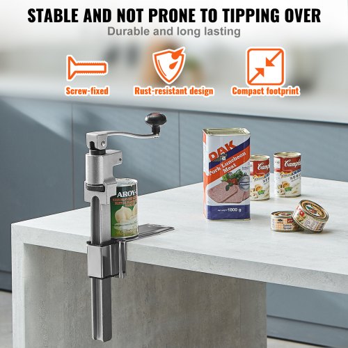 Manual Can Opener Sturdy Tabletop Can Opener for Big Cans Durable with Stand