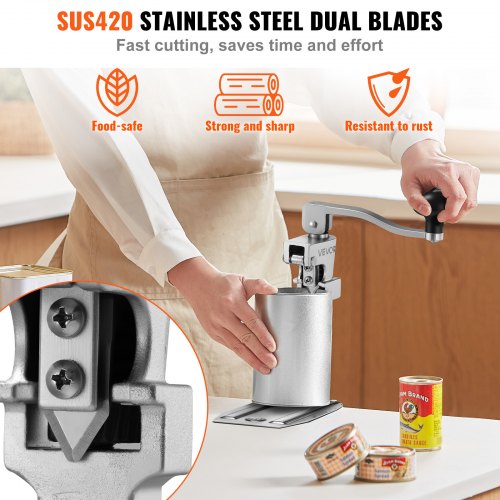 Commercial Can Opener HeavyDuty Manual Tabletop Cans Opener for Cans Up to 1575