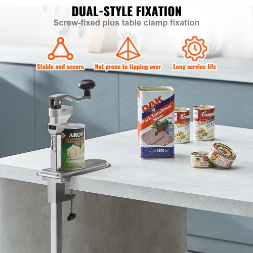 Commercial Can Opener HeavyDuty Manual Tabletop Cans Opener for Cans Up to 1575 1