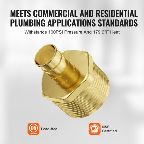 Pipe Fittings 12 25PCS Brass Pipe Fittings Clampstyle 12 NPT External