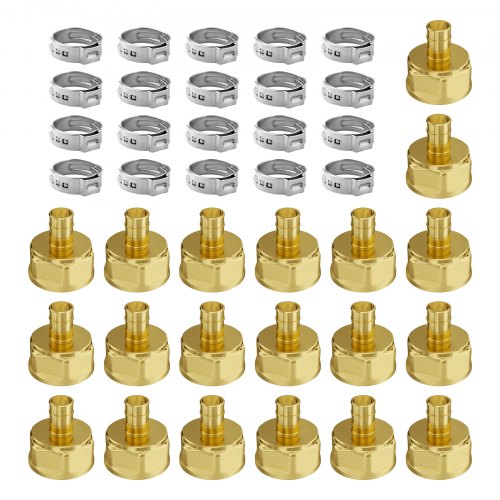Pipe Fittings 12 20PCS Brass Pipe Fittings Clampstyle 12 NPT Internal