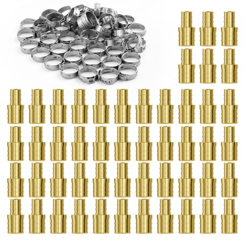 Pipe Fittings 1234 50PCS Brass Pipe Fittings Clampstyle 12 NPT