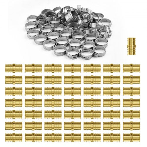 Pipe Fittings 34 50PCS Brass Pipe Fittings Clampstyle StraightThrough