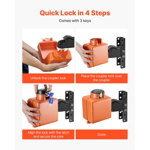 Collar Coupler Lock Fits 2 2516Inch Demco Cast Head Couplers Trailer