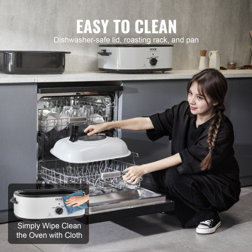 Electric Roaster Oven 22 QT Turkey Roaster Oven with SelfBasting Lid