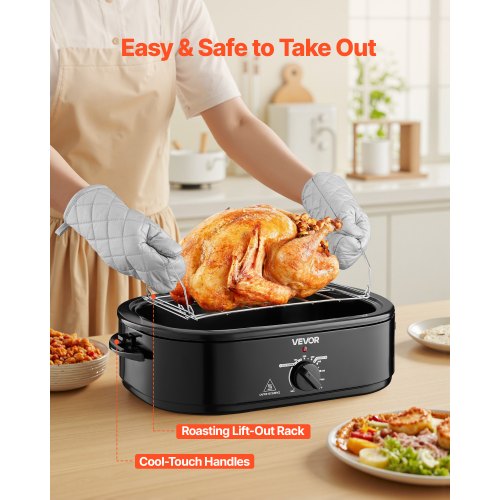 Roaster Oven 18QT FastCooking Turkey Roaster 150450 Adjustable