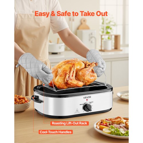 Roaster Oven 18QT Electric Roaster Oven 150450 Adjustable Temperature 1
