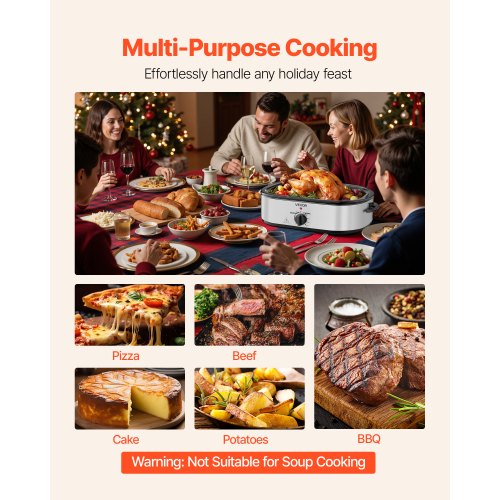 Roaster Oven 18QT Electric Roaster Oven 150450 Adjustable Temperature 1