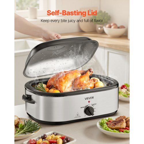 Roaster Oven 20QT Electric Roasting Pan 150450 Adjustable Temperature
