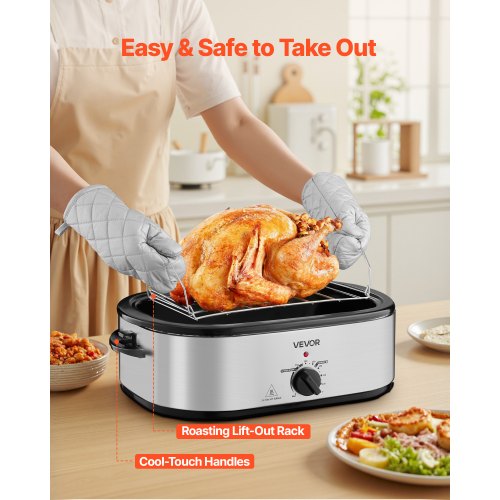 Roaster Oven 20QT Electric Roasting Pan 150450 Adjustable Temperature