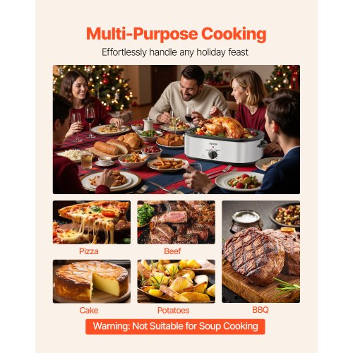 Roaster Oven 20QT Electric Roasting Pan 150450 Adjustable Temperature