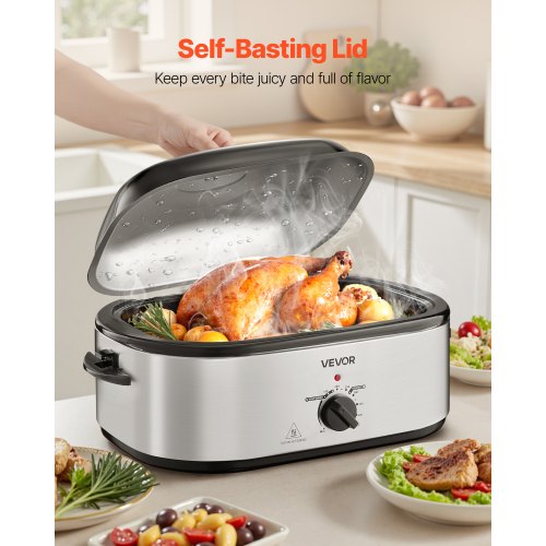 Roaster Oven 22QT Electric Roasting Pan 150450 Adjustable Temperature