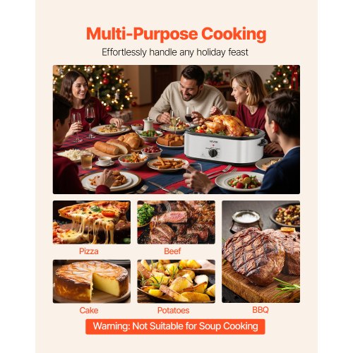 Roaster Oven 22QT Electric Roasting Pan 150450 Adjustable Temperature