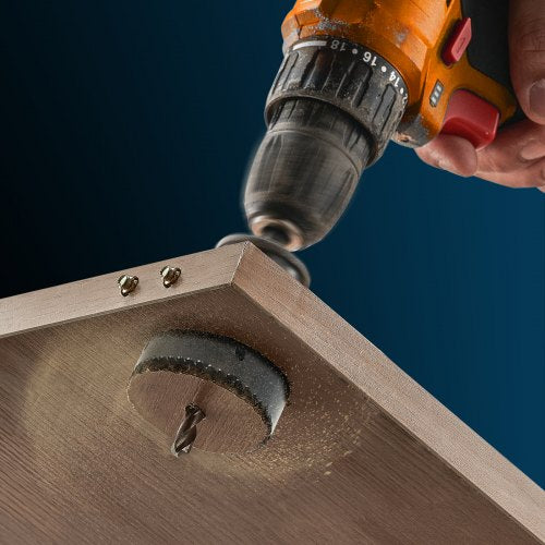 Hole Saw Kit 18 PCS Saw Blades 6 Drill Bits 1 Hex Wrench General Purpose