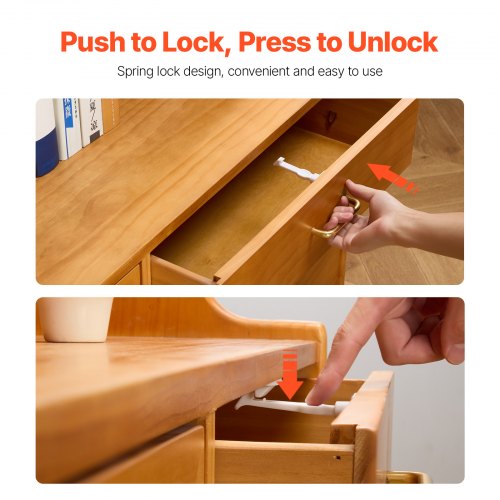 Cabinet Latch Locks 12 Pack Child Safety Cabinet Locks No Drilling or Tools