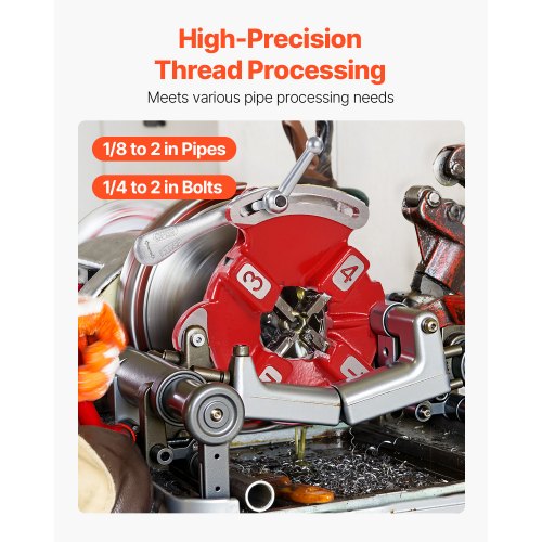 Quick Opening Die Head 18 to 2 RightHanded Pipe Threading Head 14 to 2