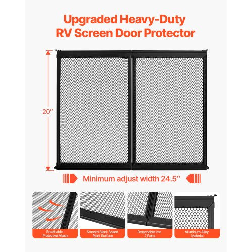 RV Screen Door Protector 245 x 20 inch Door Grille Easy to Install