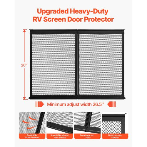 RV Screen Door Protector 265 x 20 inch Door Grille Easy to Install