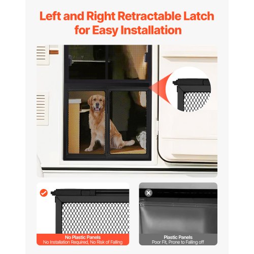 RV Screen Door Protector 265 x 20 inch Door Grille Easy to Install
