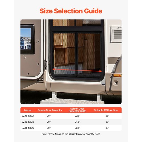 RV Screen Door Protector 265 x 20 inch Door Grille Easy to Install