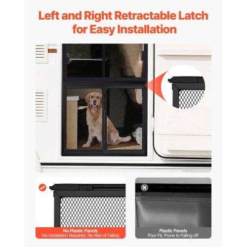 RV Screen Door Protector 225 x 20 inch Door Grille Easy to Install