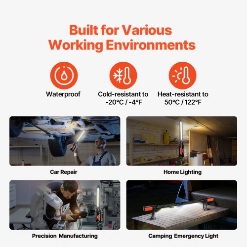 Underhood Work Light 1450LM 4400mAh Rechargeable Magnetic Bright LED