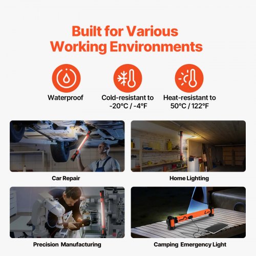 Underhood Work Light 1250LM 6000mAh Rechargeable Magnetic Bright LED