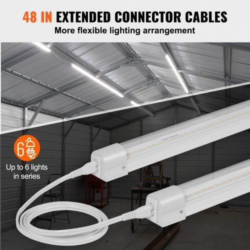 10 Pack LED Shop Light 4 FT 40W Linkable Shop Light Fixture 6500 LM