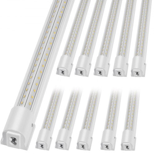 10 Pack LED Shop Light 4 FT 40W Linkable Shop Light Fixture 6500 LM