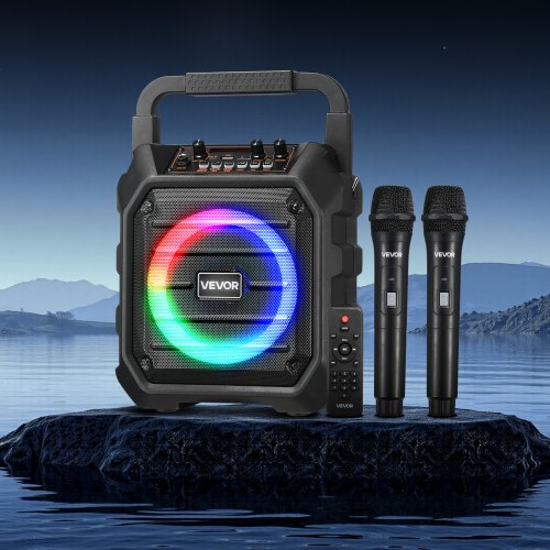 Karaoke Machine for Adults 20W 65inch Portable Bluetooth Speaker with 2