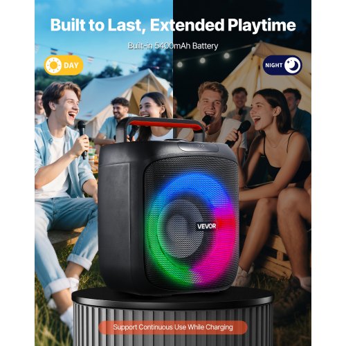 Karaoke Machine for Adults 30W 65inch Portable Bluetooth Speaker with 2