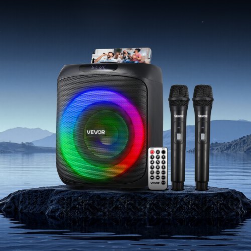 Karaoke Machine for Adults 30W 65inch Portable Bluetooth Speaker with 2