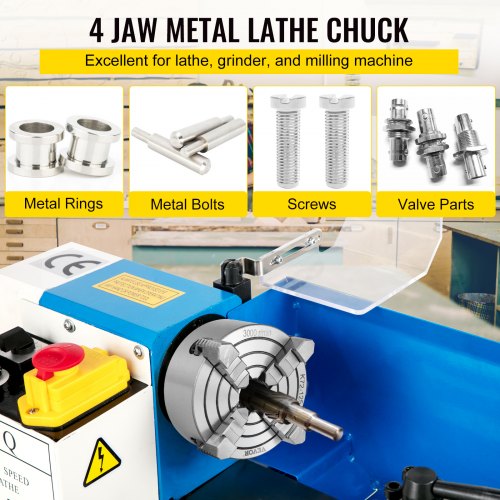 K72125 Lathe Chuck 5 Inch 4Jaw Independent Metal Lathe Chuck with Reversible Jaw