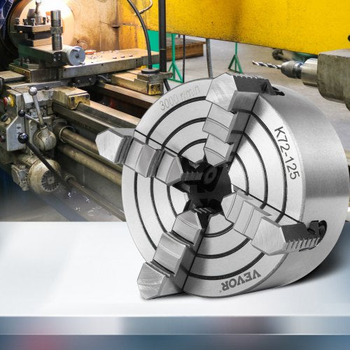 K72125 Lathe Chuck 5 Inch 4Jaw Independent Metal Lathe Chuck with Reversible Jaw