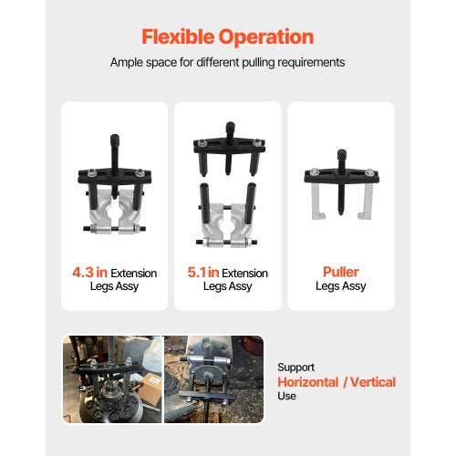 Bearing Puller Kit 14Piece 5 Ton Capacity Bearing Separator Pinion Wheel